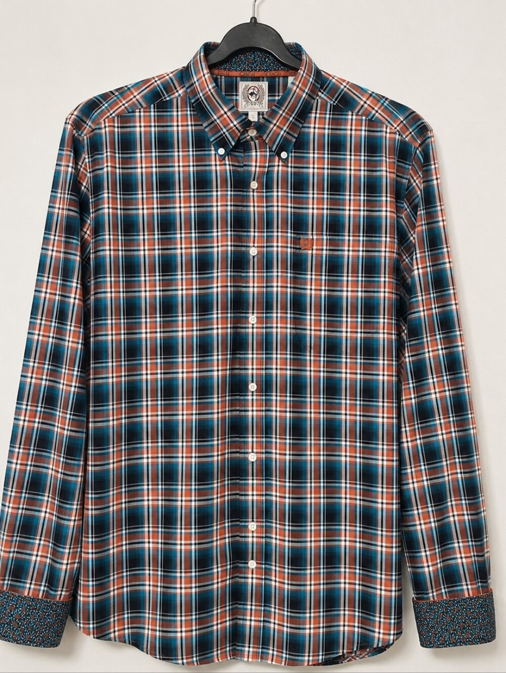 Cinch Men's S Plaid Button Down Shirt Long Sleeve Western Flip Cuff